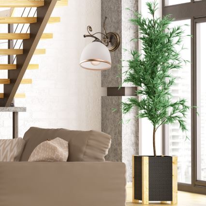 Candeeiro de parede RETRO II 1xE27/60W/230V dourado pátina