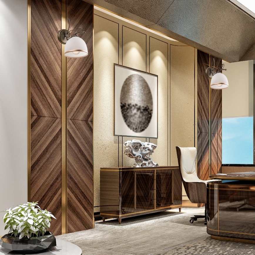 Candeeiro de parede RETRO II 1xE27/60W/230V dourado pátina