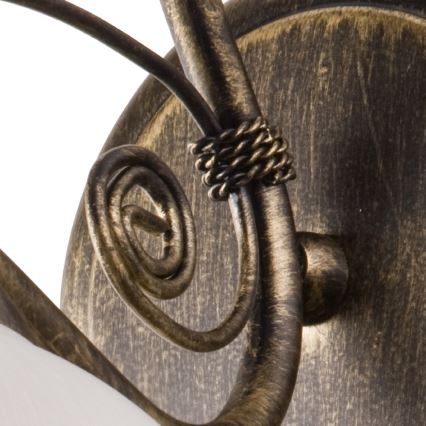 Candeeiro de parede RETRO II 1xE27/60W/230V dourado pátina