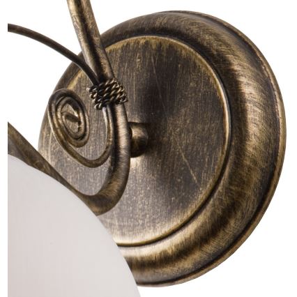 Candeeiro de parede RETRO II 1xE27/60W/230V dourado pátina