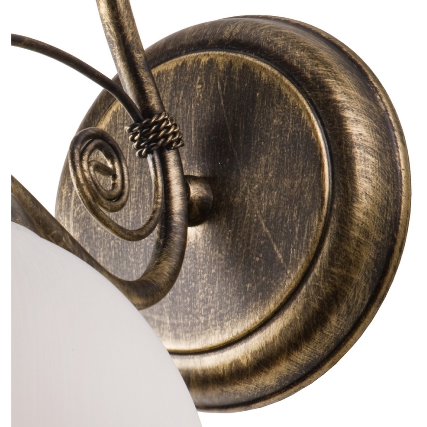 Candeeiro de parede RETRO II 1xE27/60W/230V dourado pátina