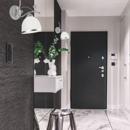 Candeeiro de parede RETRO II 1xE27/60W/230V prateado