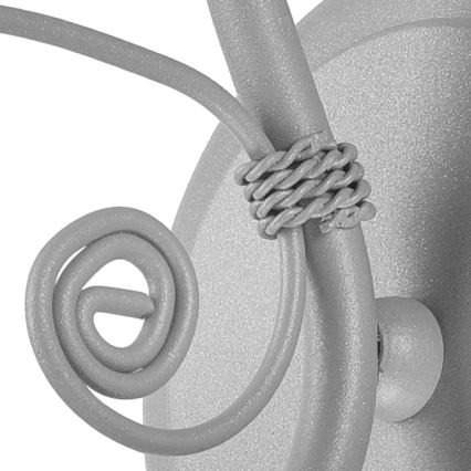 Candeeiro de parede RETRO II 1xE27/60W/230V prateado