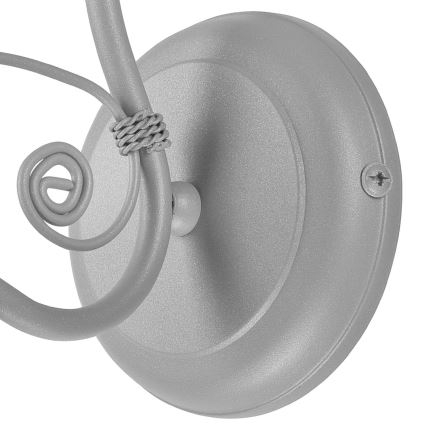 Candeeiro de parede RETRO II 1xE27/60W/230V prateado