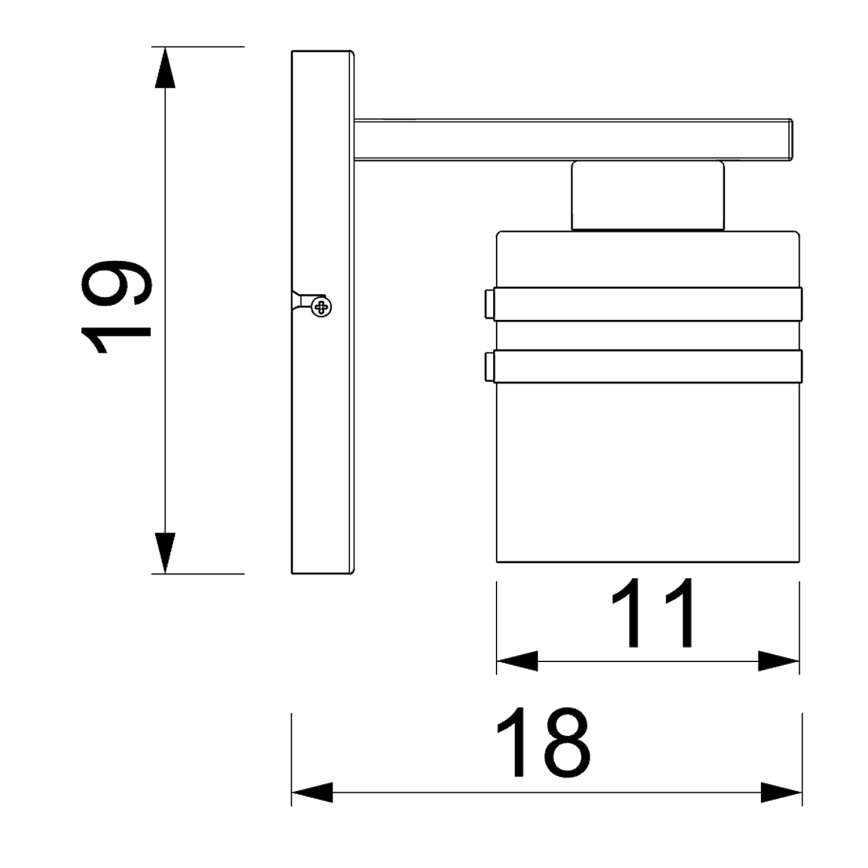 Candeeiro de parede SCOT 1xE27/15W/230V latão/dourado