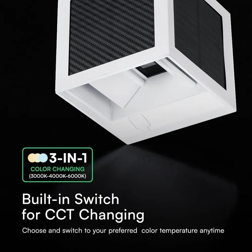 Arandela solar com sensor LED/9W/3,7V 3000/4000/6000K IP65 2600 mAh branca