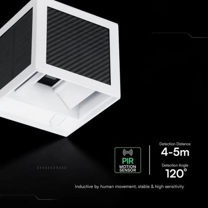 Arandela solar com sensor LED/9W/3,7V 3000/4000/6000K IP65 2600 mAh branca