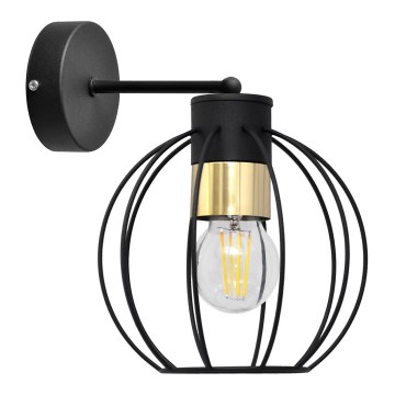 Candeeiro de parede STARLIGHT 1xE27/15W/230V preto/dourado