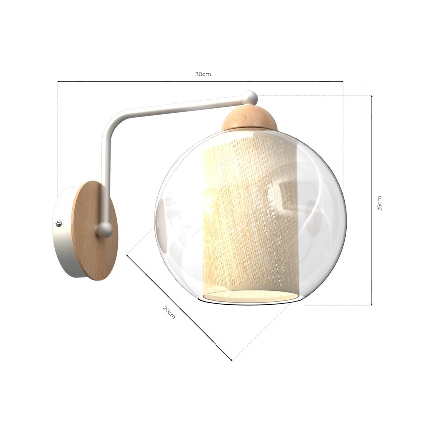 Candeeiro de parede TELA 1xE27/60W/230V