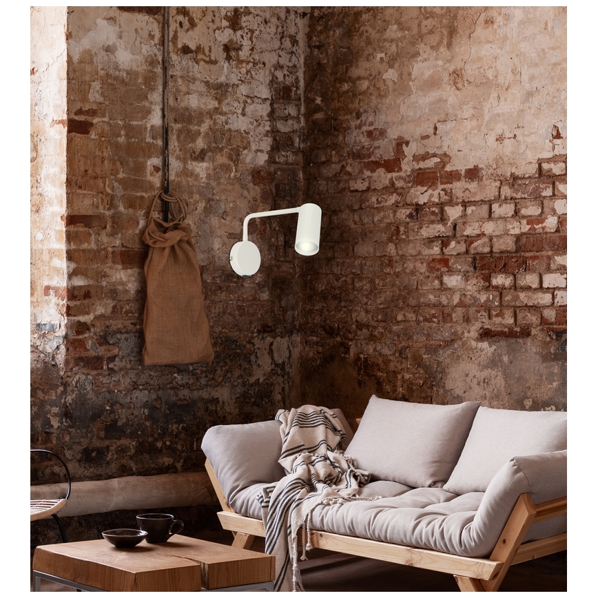 Candeeiro de parede TINA 1xGU10/15W/230V branco