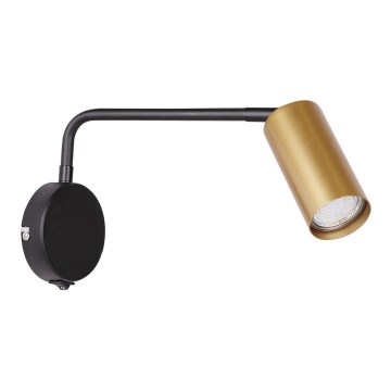 Candeeiro de parede TINA 1xGU10/15W/230V preto/dourado