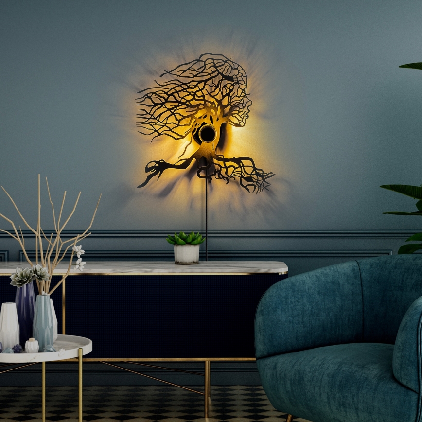 Candeeiro de parede TREE WOMAN 1xE27/40W/230V preto