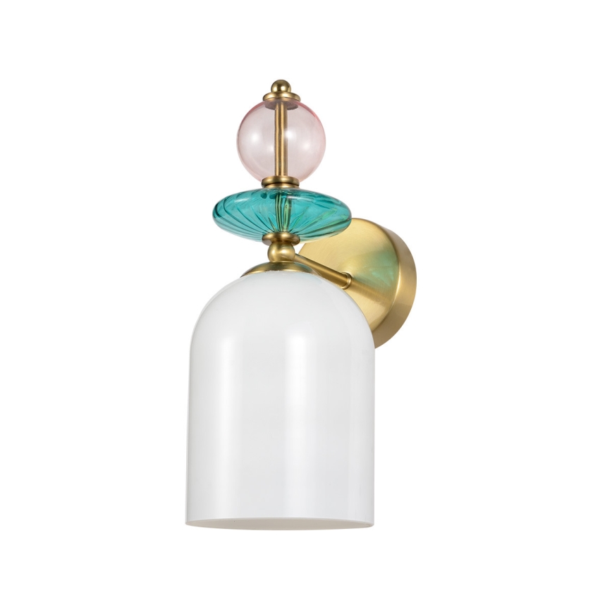 Candeeiro de parede TROPEA 1xE27/15W/230V dourado/rosa fumê/azul/branco