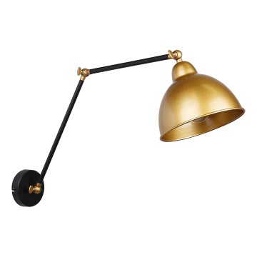 Candeeiro de parede TRUCK 1xE27/40W/230V dourado/preto