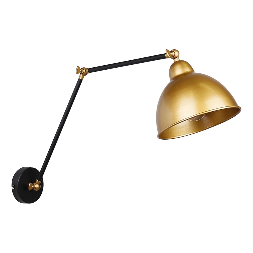 Candeeiro de parede TRUCK 1xE27/40W/230V dourado/preto