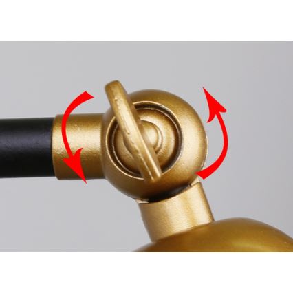 Candeeiro de parede TRUCK 1xE27/40W/230V dourado/preto