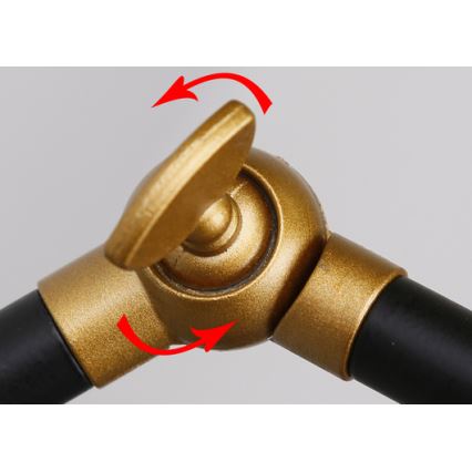 Candeeiro de parede TRUCK 1xE27/40W/230V dourado/preto