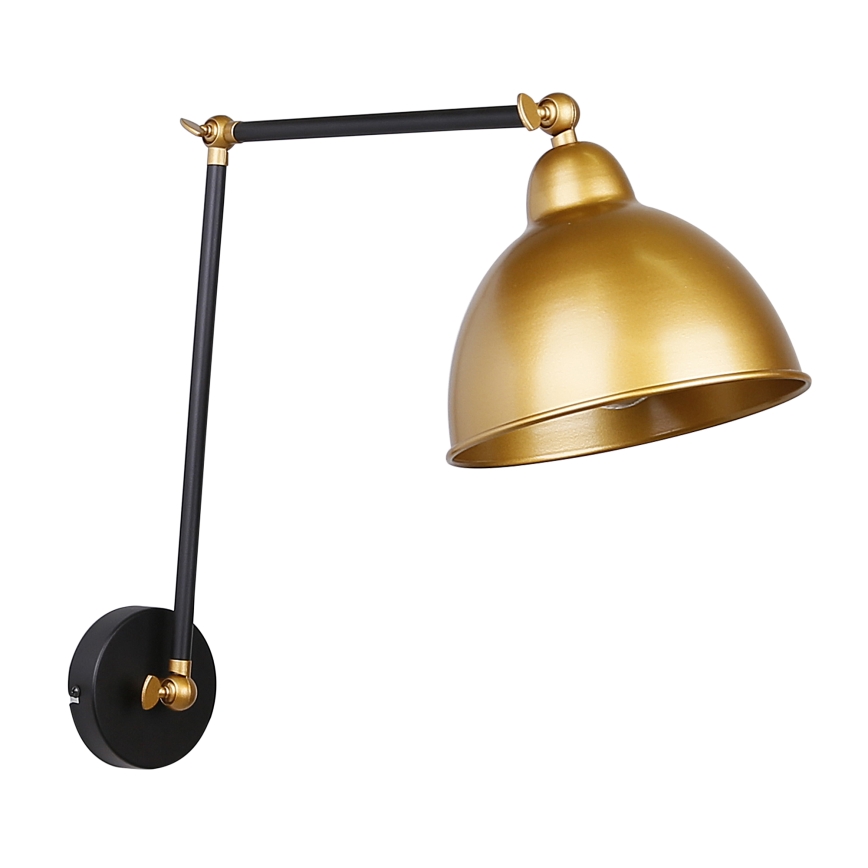 Candeeiro de parede TRUCK 1xE27/40W/230V dourado/preto