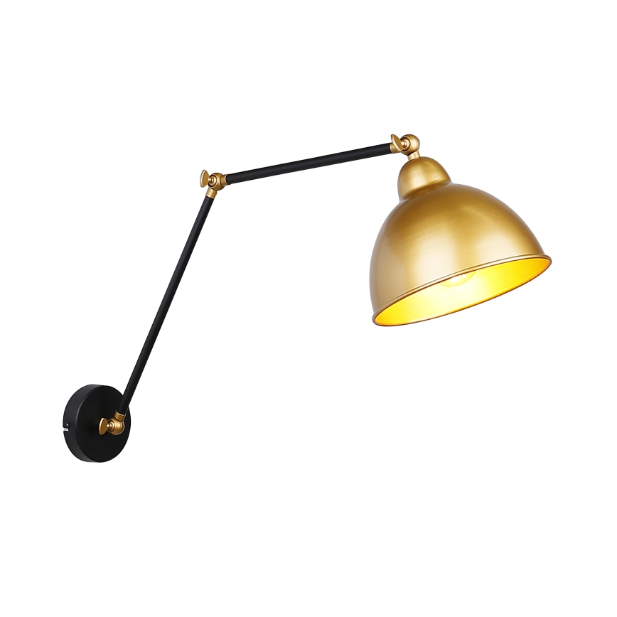 Candeeiro de parede TRUCK 1xE27/40W/230V dourado/preto