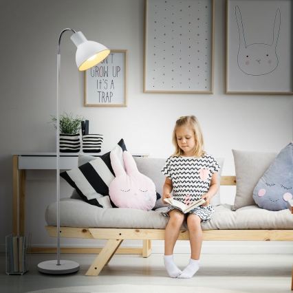 Candeeiro de pé 1xE27/25W/230V branco