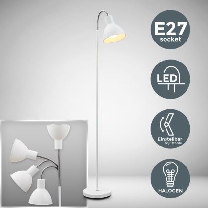 Candeeiro de pé 1xE27/25W/230V branco