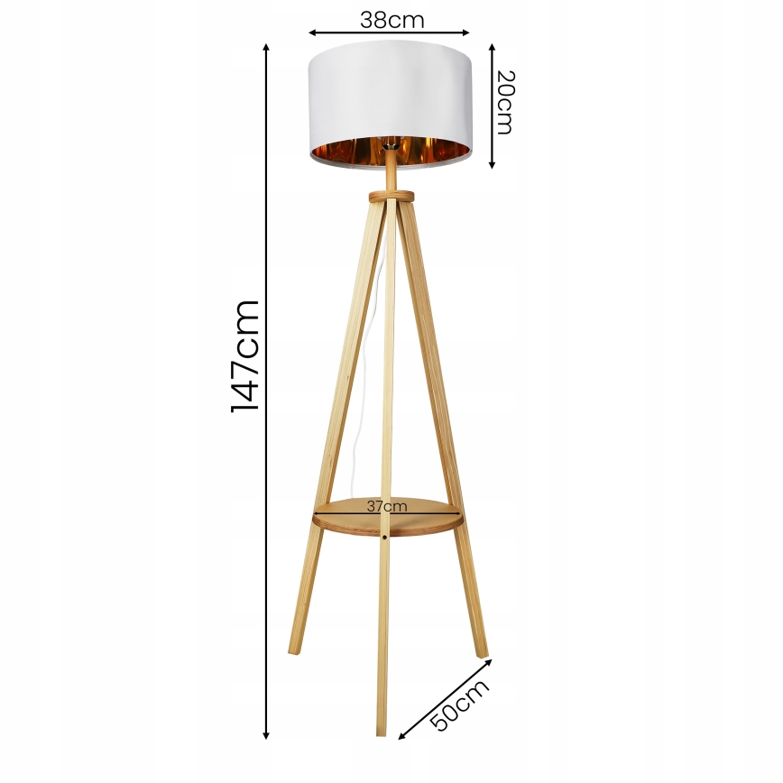 Candeeiro de pé 1xE27/40W/230V branco