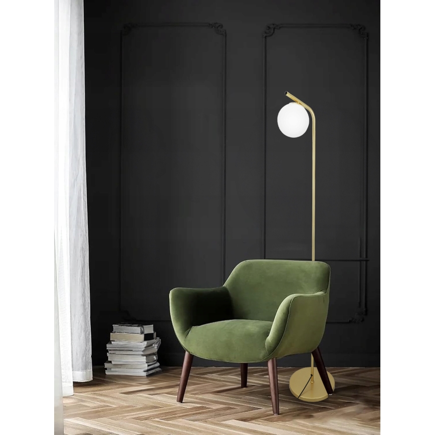 Candeeiro de pé 1xE27/40W/230V dourado/branco