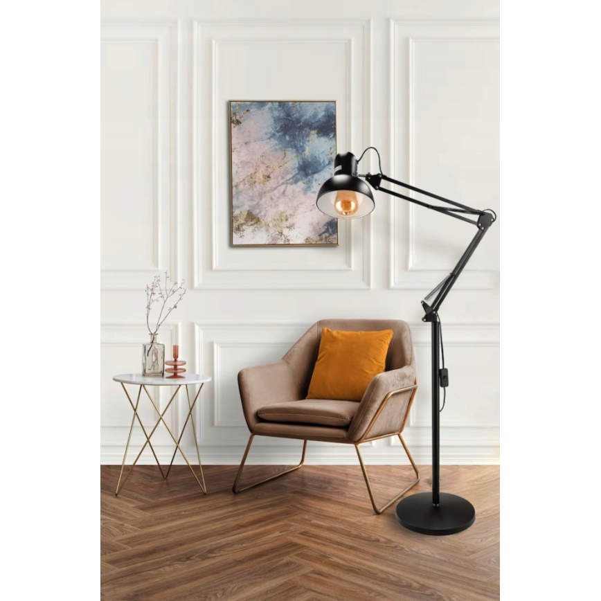 Candeeiro de pé 1xE27/40W/230V preto