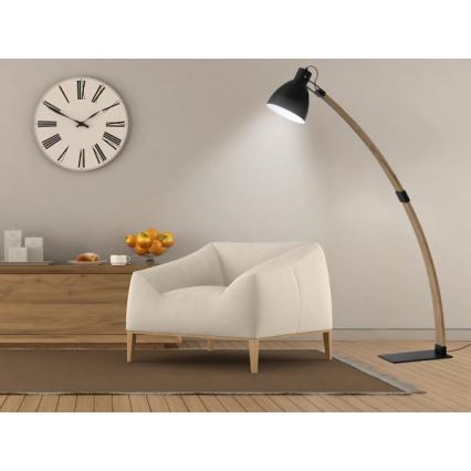 Candeeiro de pé 1xE27/60W/230V freixo/preto