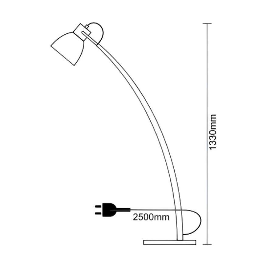 Candeeiro de pé 1xE27/60W/230V freixo/preto