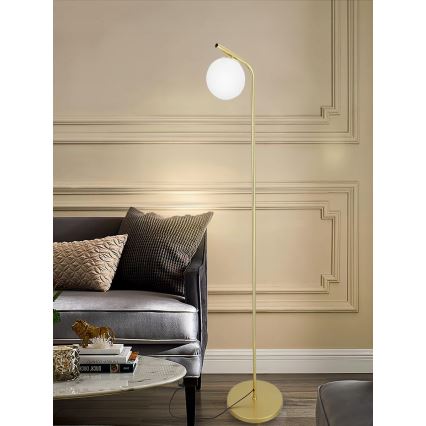 Candeeiro de pé 1xG9/40W/230V dourado/branco