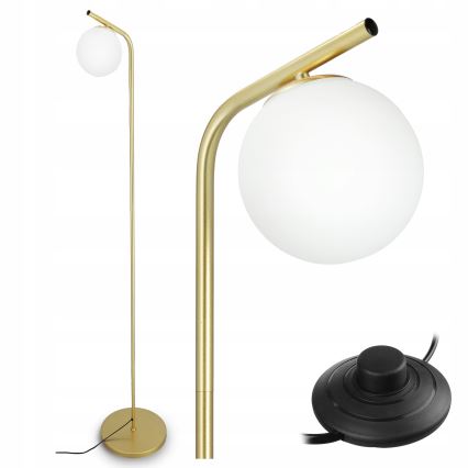 Candeeiro de pé 1xG9/40W/230V dourado/branco
