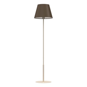 Candeeiro de pé ARDEN 1xE27/15W/230V bege/castanho