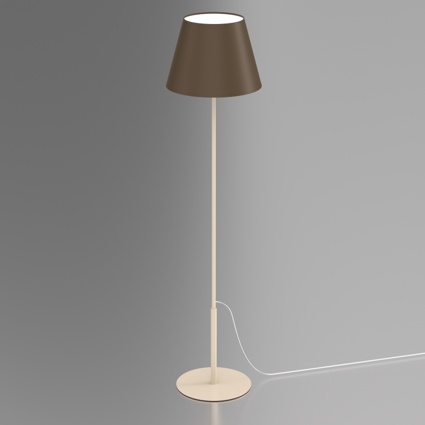 Candeeiro de pé ARDEN 1xE27/15W/230V bege/castanho