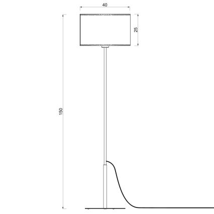 Candeeiro de pé ARDEN 1xE27/15W/230V bege