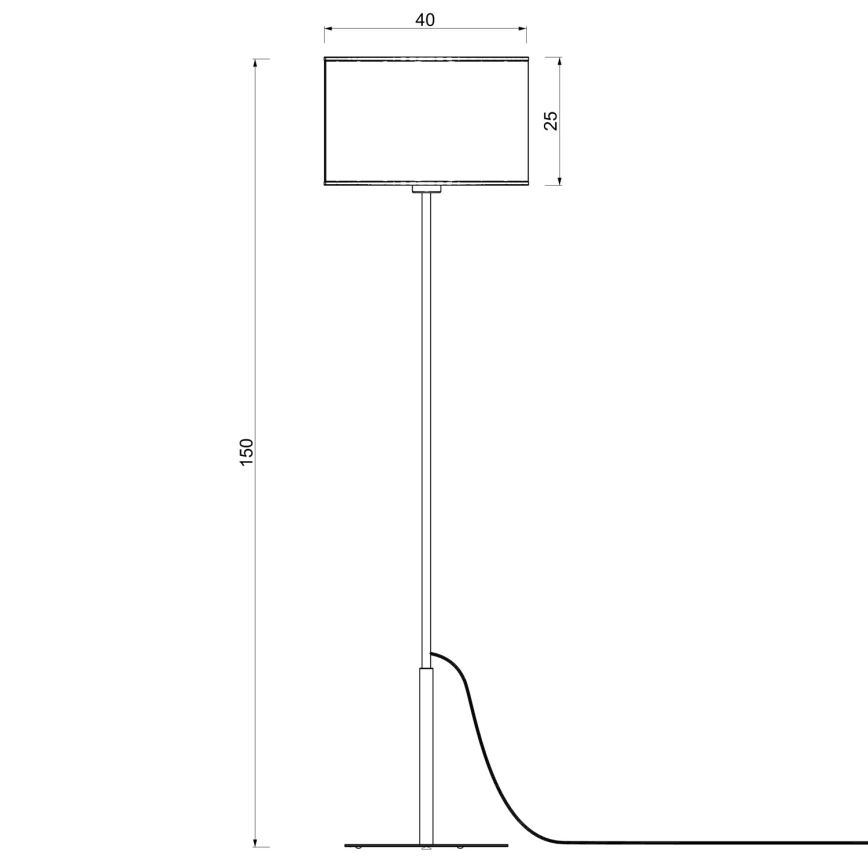 Candeeiro de pé ARDEN 1xE27/15W/230V bege