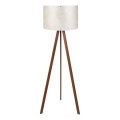 Candeeiro de pé AYD 1xE27/40W/230V branco/castanho