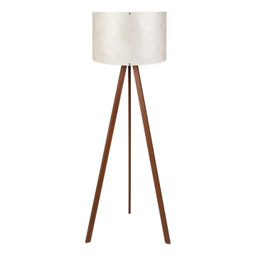 Candeeiro de pé AYD 1xE27/40W/230V branco/castanho