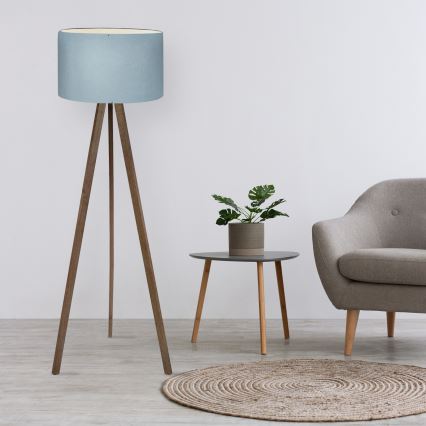 Candeeiro de pé AYD 1xE27/40W/230V castanho/azul