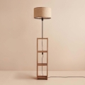 Candeeiro de pé AYD 1xE27/40W/230V castanho/bege
