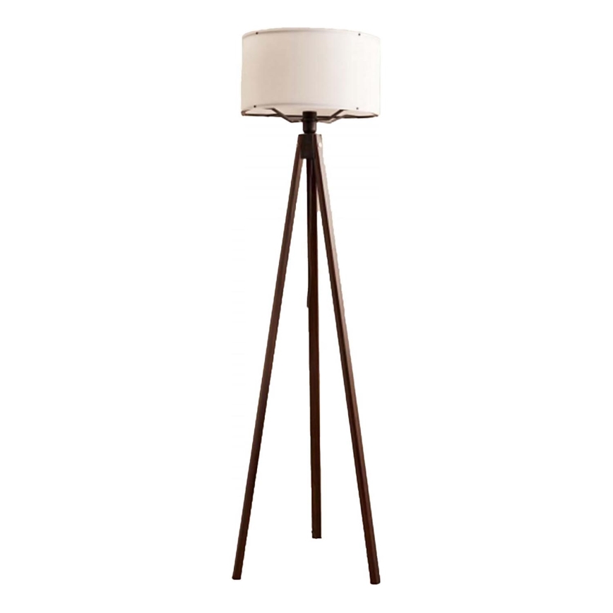 Candeeiro de pé AYD 1xE27/40W/230V castanho/branco