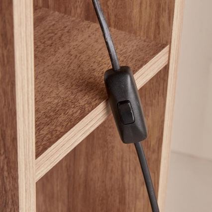 Candeeiro de pé AYD 1xE27/40W/230V castanho/branco