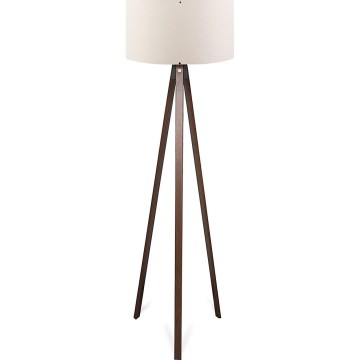 Candeeiro de pé AYD 1xE27/40W/230V castanho/creme