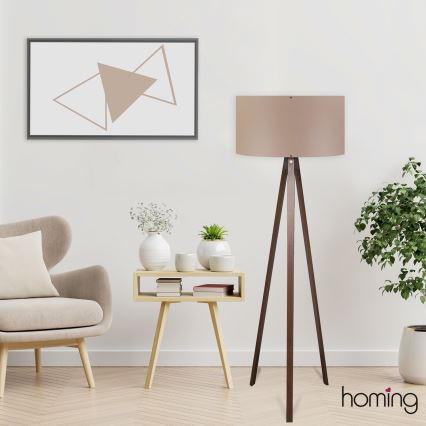 Candeeiro de pé AYD 1xE27/40W/230V castanho