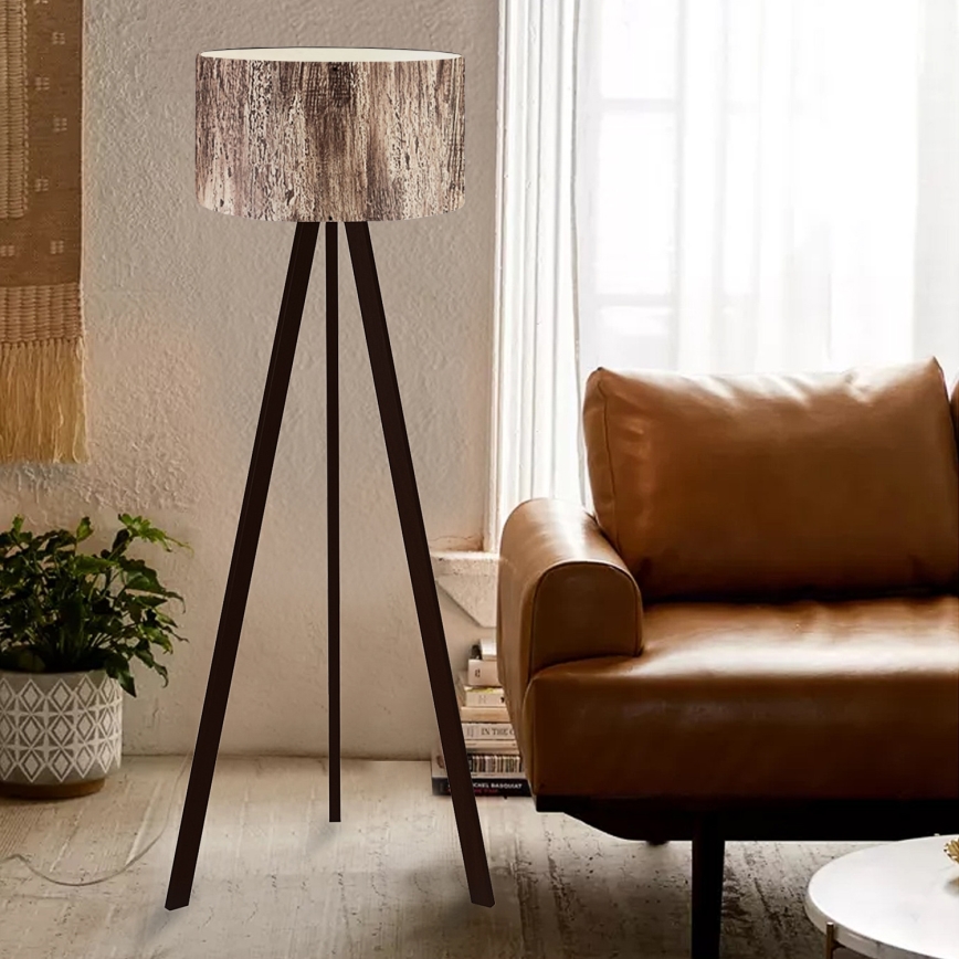 Candeeiro de pé AYD 1xE27/40W/230V castanho