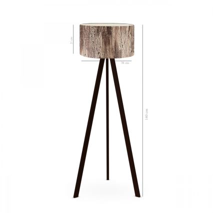 Candeeiro de pé AYD 1xE27/40W/230V castanho