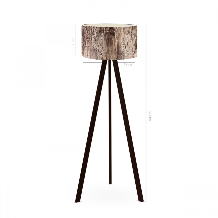 Candeeiro de pé AYD 1xE27/40W/230V castanho