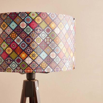 Candeeiro de pé AYD 1xE27/40W/230V castanho/multicolorido