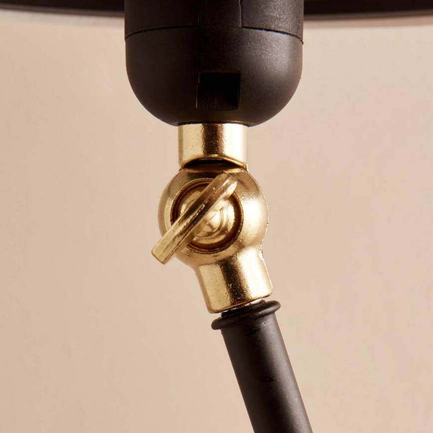 Candeeiro de pé AYD 1xE27/40W/230V preto/bege