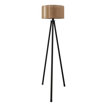 Candeeiro de pé AYD 1xE27/40W/230V preto/castanho